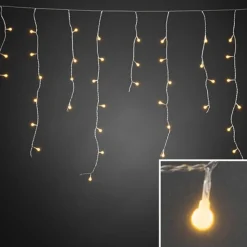 LED lysgardin ice rain amber transp. 5m