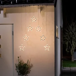 LED lysgardin stjerner 70-flg.