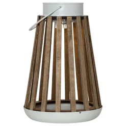LED solar bordlampe Catania lavet af birketræ