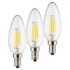 LED stearinlyspære E14 4W 2.700K Filament sæt med 3 stk