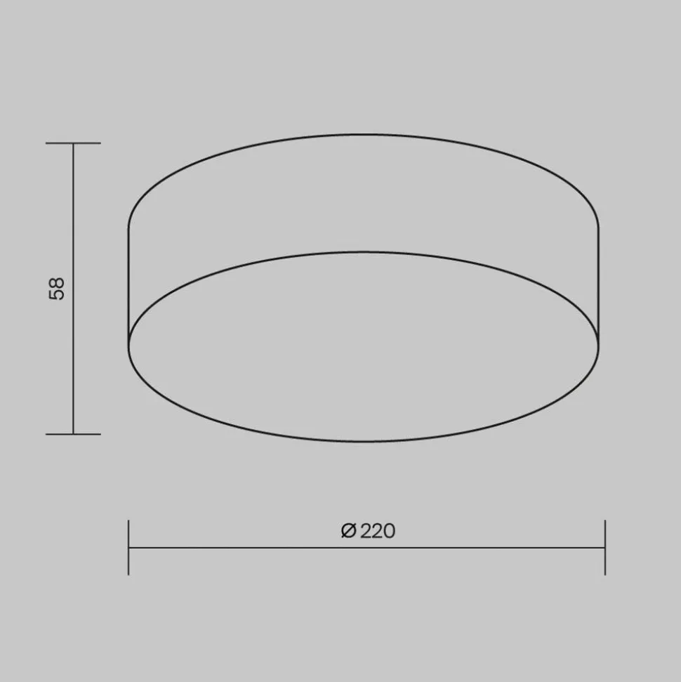 LED udendørs loftlampe Zon, sort, Ø 22 cm, 3.000 K metal
