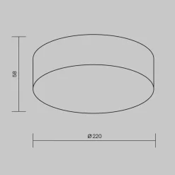 LED udendørs loftlampe Zon, hvid, Ø 22 cm, 3.000 K, metal