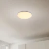 LED udendørs loftslampe Dori, Ø 33 cm, hvid, plast, IP54