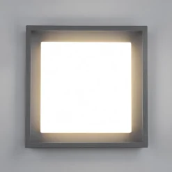 LED udendørs loftslampe Witham IP54, CCT, antracit