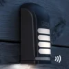 LED udendørs væg påbygningslampe Prato med sensor