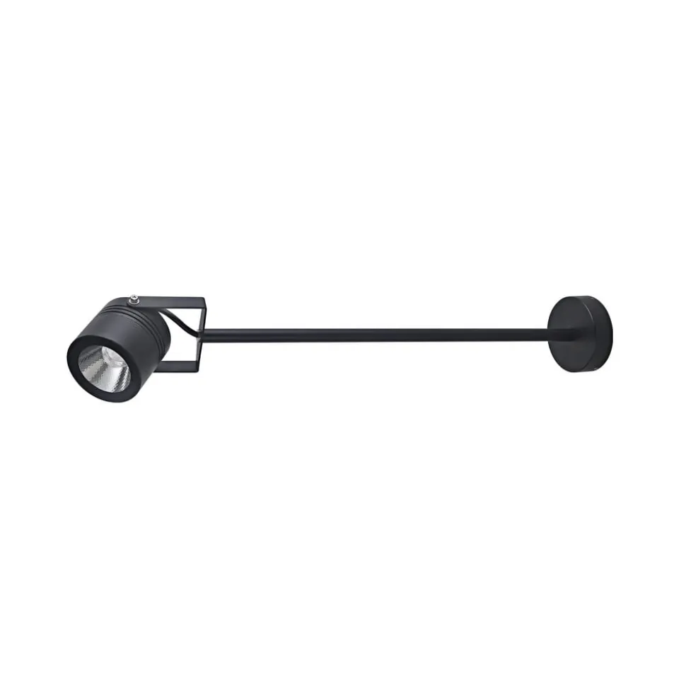 LED udendørs vægspot 5012, sort, aluminium, glas, 68 cm