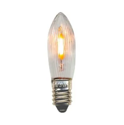 LED udskiftningspære lys E10 0,5W klar 14-55VAC/DC 7xsæt