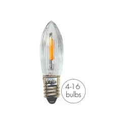 LED udskiftningspære lys E10 0,5W klar 14-55VAC/DC 7xsæt
