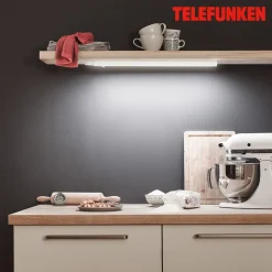LED underskabslampe Hephaistos, hvid, længde 31 cm