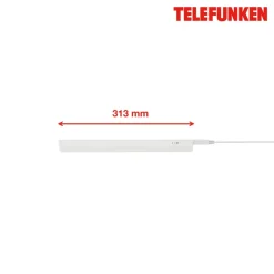 LED underskabslampe Hephaistos, hvid, længde 31 cm