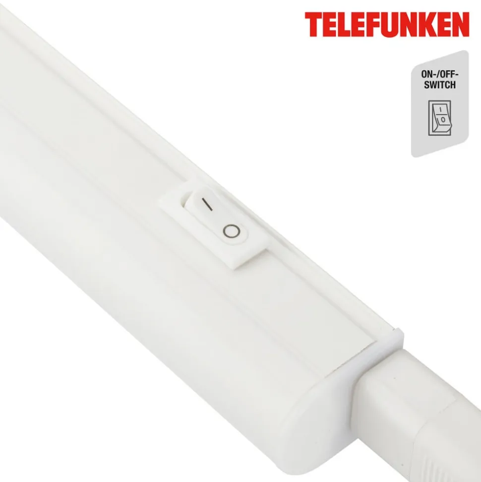 LED underskabslampe Hephaistos, hvid, længde 57 cm