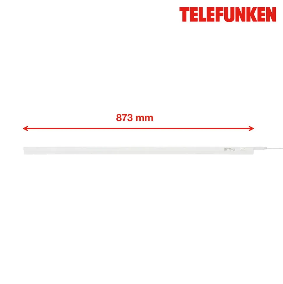 LED underskabslampe Hephaistos, hvid, længde 87 cm