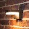 LED-akkubatteri-væglampe 800104, antracit, IP44, sensor