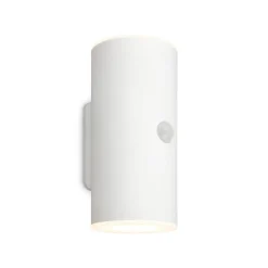 LED-akkudrevet udendørs væglampe, hvid, sensor, op/ned
