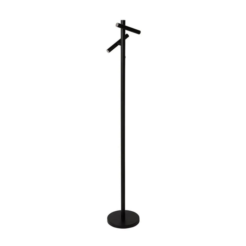 LED-akku-gulvlampe 10460BK, sort, højde 127 cm, CCT 2 lyskilder