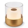 LED-batteri-bordlampe 7483 IP44 lysdæmper, guld