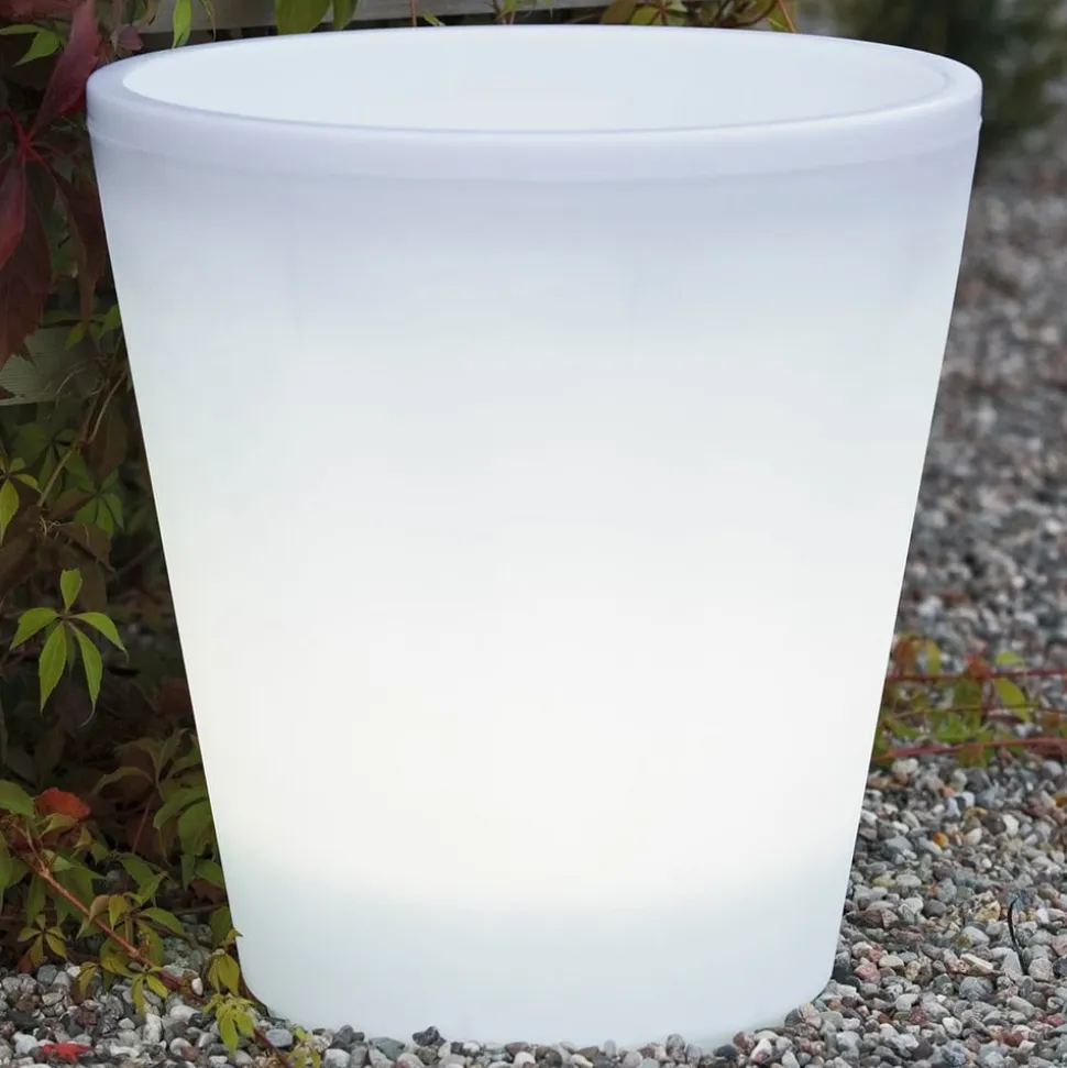 LED-blomsterkrukke Assisi oplyst Ø 37 cm