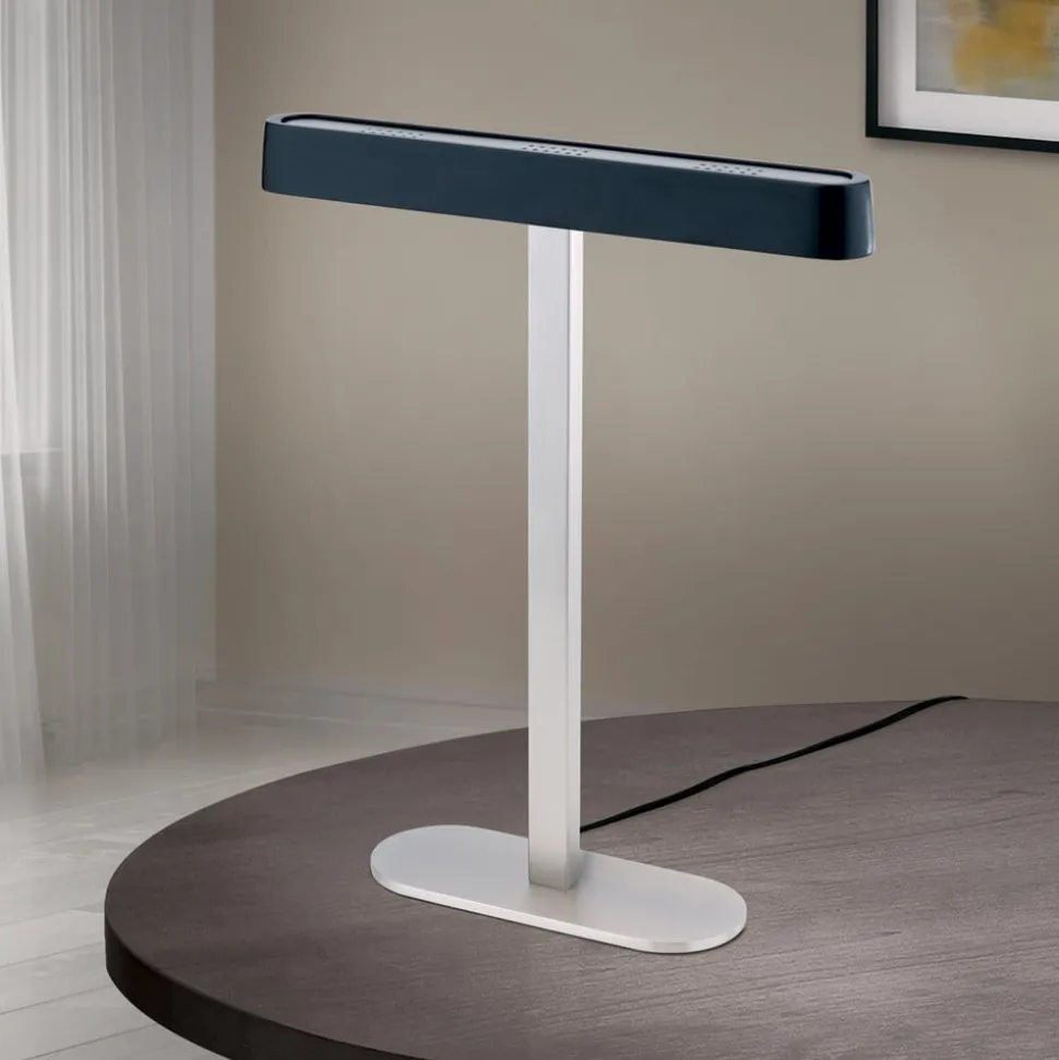 LED-bordlampe Auftakt nikkel/sort