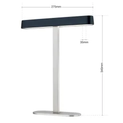 LED-bordlampe Auftakt nikkel/sort