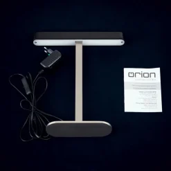 LED-bordlampe Auftakt nikkel/sort