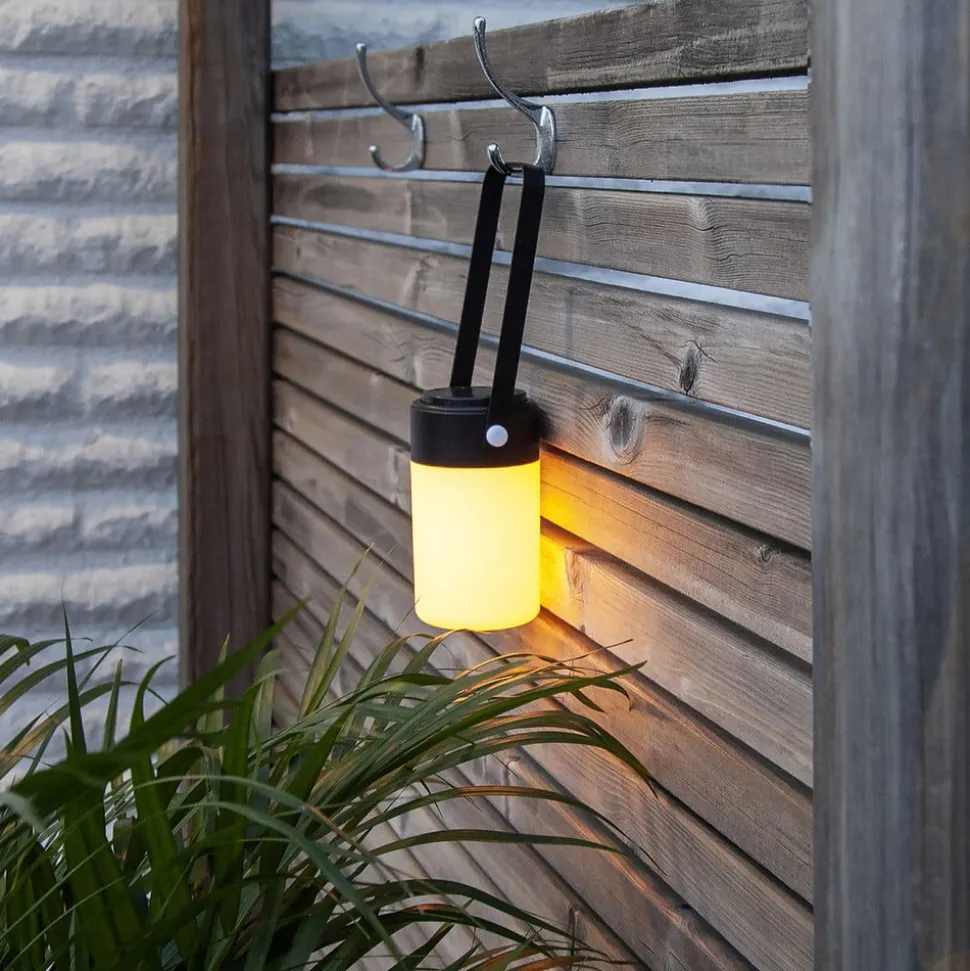 LED-bordlampe Flame Lantern, bærbar, batteri
