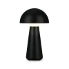 LED-bordlampe Fungo, genopladelig, sort