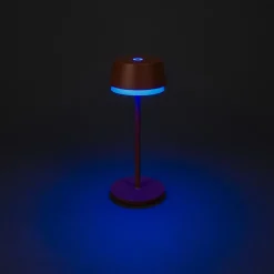 LED-bordlampe Lyon, terracotta, IP54, dæmper, CCT, RGB
