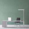 LED-bordlampe MAULjaval, sølv, 120 cm, dæmpbar, klemmefod