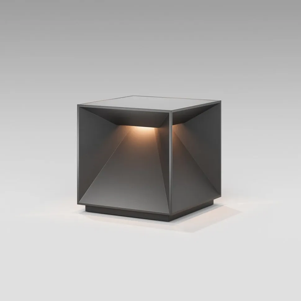 LED-bordlampe med batteri Nutalis, grafitgrå, IP54, dæmpbar