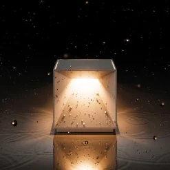 LED-bordlampe med batteri Nutalis, grafitgrå, IP54, dæmpbar