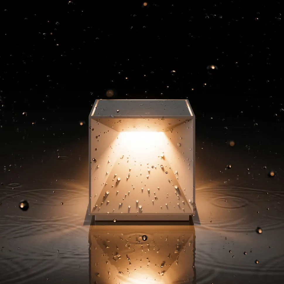 LED-bordlampe med batteri Nutalis, grafitgrå, IP54, dæmpbar