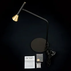 LED-bordlampe Odeon, sort, drejelig