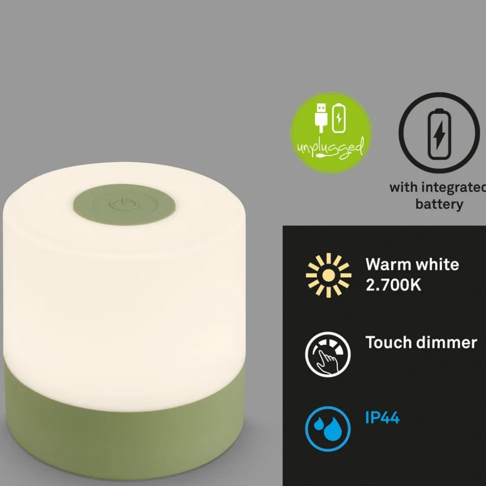 LED-bordlampe Smal, grøn, 2.700K, dæmpbar