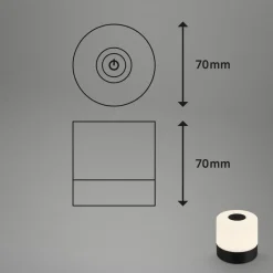 LED-bordlampe Smal, sort, 2.700K, dæmpbar