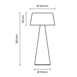 LED-bordlampe Solino, grafit, solcelle/USB, 26 cm IP44