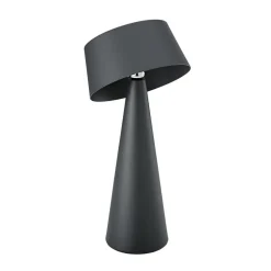 LED-bordlampe Solino, grafit, solcelle/USB, 26 cm IP44