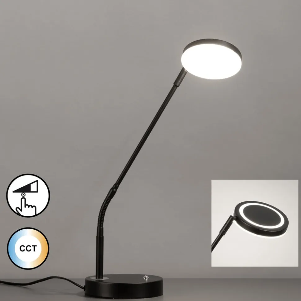 LED-bordlampe Sorento, sandfarvet, højde 48 cm, CCT dæmpbar