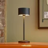 LED-bordlampe Veluna, sort, højde 25 cm IP44 dæmpbar CCT