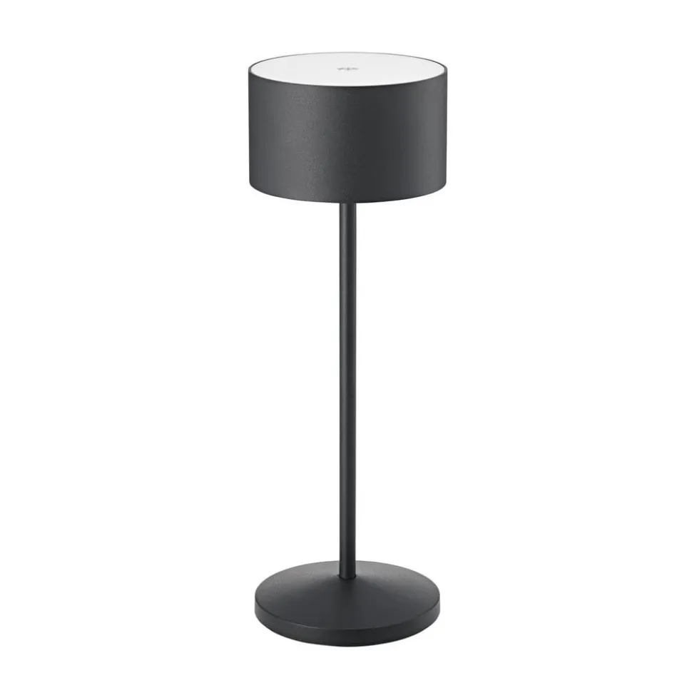 LED-bordlampe Veluna, sort, højde 25 cm IP44 dæmpbar CCT