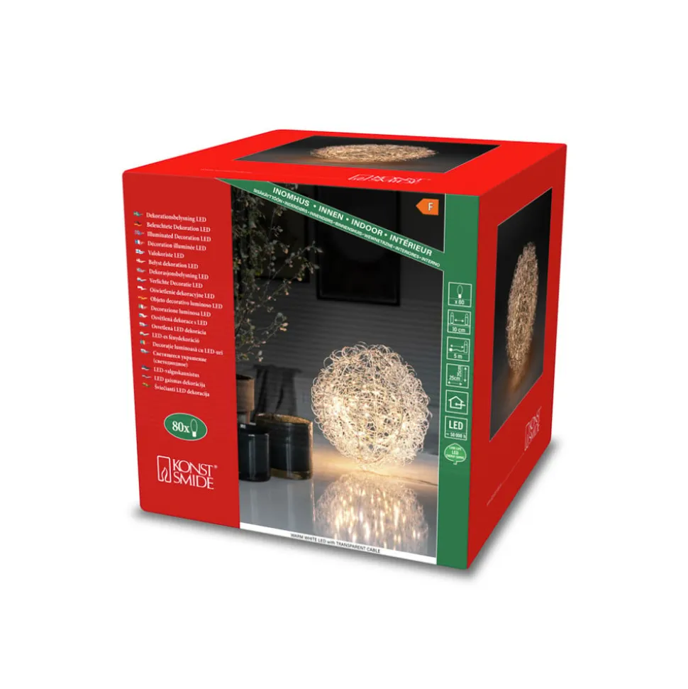 LED-dekorativ lyskugle, Ø 25 cm, 80 LED'er