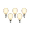 LED-dråbepære E14 4 W 2.700 K mat dæmpes, 5 stk