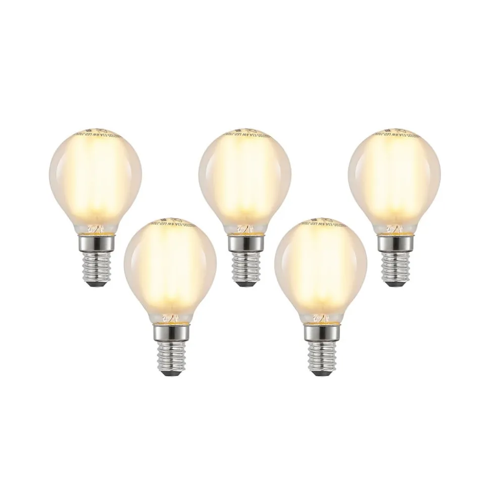 LED-dråbepære E14 4 W 2.700 K mat dæmpes, 5 stk