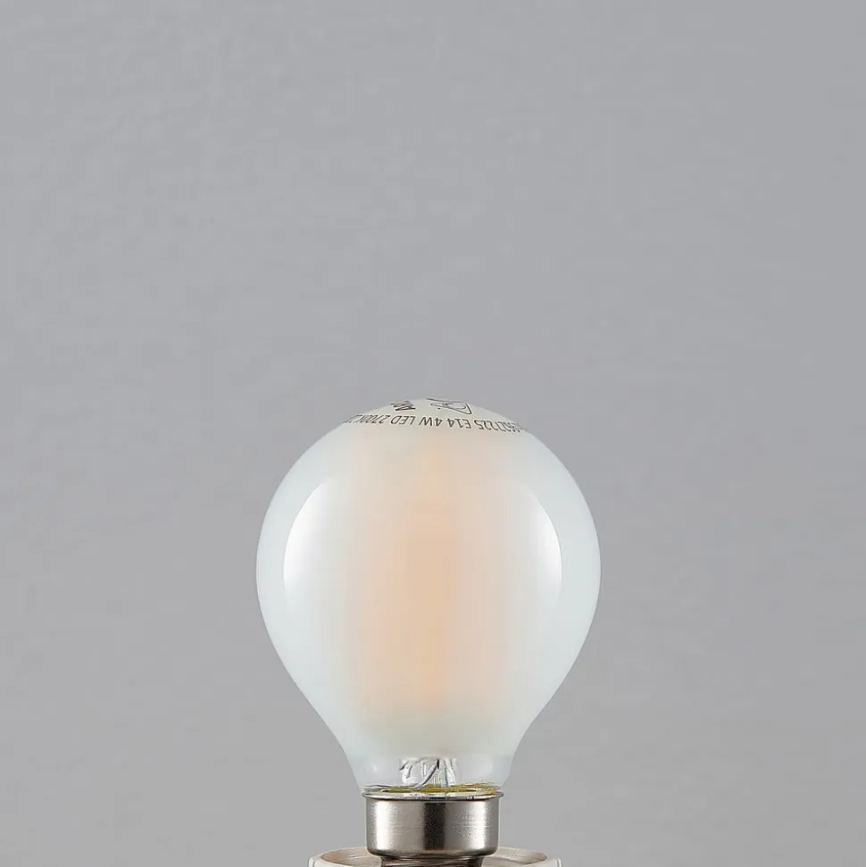 LED-dråbepære E14 4 W 2.700 K mat dæmpes, 5 stk