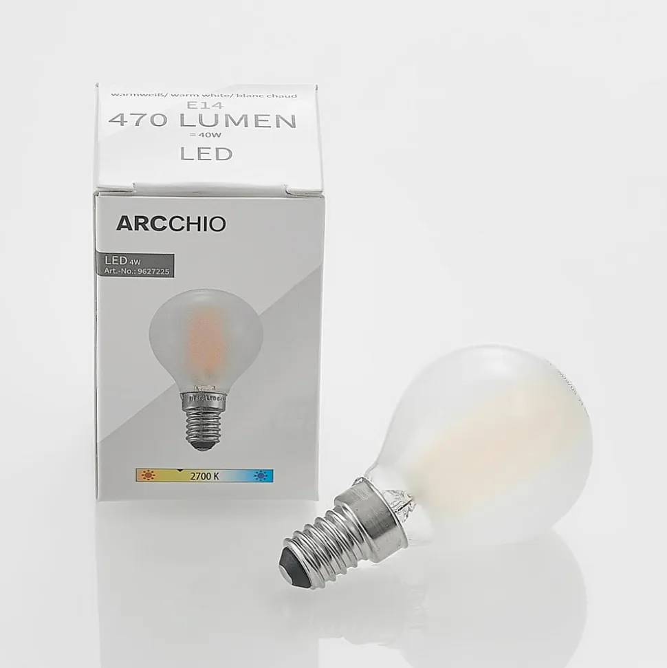 LED-dråbepære E14 4 W 2.700 K mat dæmpes, 5 stk