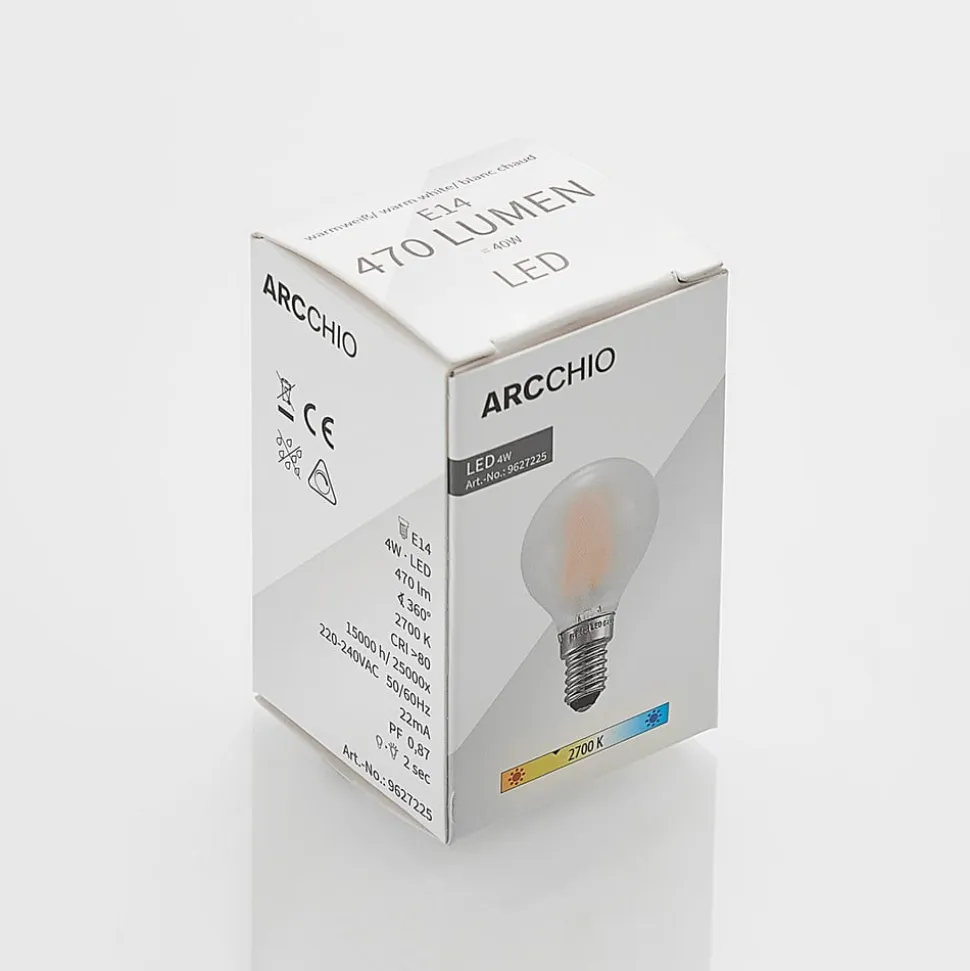 LED-dråbepære E14 4 W 2.700 K mat dæmpes, 5 stk