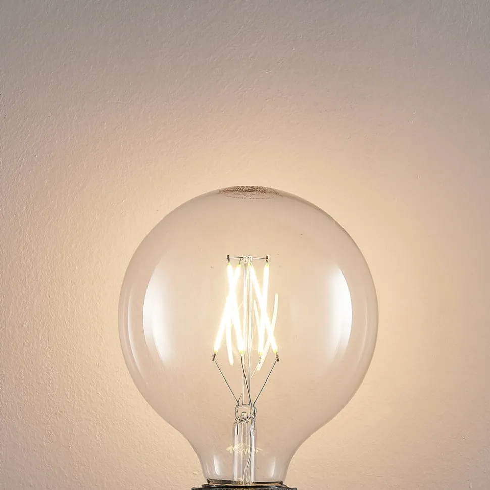 LED-filament E27 6 W 2.700 K G125 Globe klar 3 stk