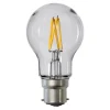 LED-filamentpære, A55, B22, 2,4 W, klar, 2.700 K