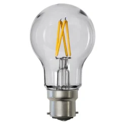 LED-filamentpære, A55, B22, 2,4 W, klar, 2.700 K