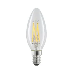 LED-filamentpære E14 4 W 827 kerte, dæmpes, 2 stk