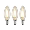 LED-filamentpære E14 4 W 827 kerte, dæmpes, 3 stk